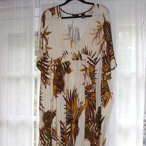 New York & Company Tropical Jersey Dress